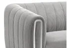 Sofa Signal Santorini 2 pilkos spalvos su sidabro spalvos akcentais
