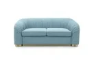 Dvivietė sofa Signal Melva mėlynos spalvos su auksiniu pagrindu