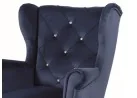 Fotelis Signal Lily Velvet bluvel 86 mėlynos spalvos