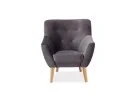 Fotelis Signal Nordic 1 Velvet Bluvel 14 pilkos spalvos