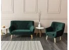 Dvivietė sofa Signal Nordic 2 Velvet Bluvel 78 žalios spalvos