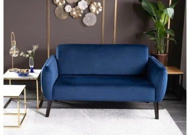 Dvivietė sofa Signal Elsa Velvet Bluvel 86 mėlynos spalvos