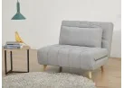 Išskleidžiamas fotelis Signal Billy Velvet Tap.137 pilkos spalvos