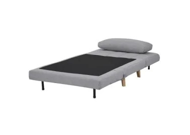 Išskleidžiamas fotelis Signal Billy Velvet Tap.137 pilkos spalvos