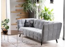 Dvivietė sofa Signal Castello 2 velvet Bluvel 14 pilkos spalvos