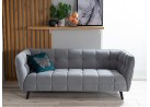 Trivietė sofa Signal Castello 3 velvet Bluvel 14 pilkos spalvos