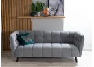 Trivietė sofa Signal Castello 3 velvet Bluvel 14 pilkos spalvos