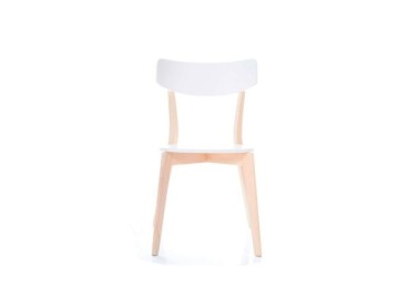 Kėdė Signal Tibi balta su rudom kojom