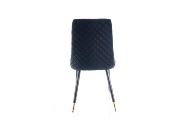 Kėdė Signal Piano Velvet juodos spalvos su juodom kojom