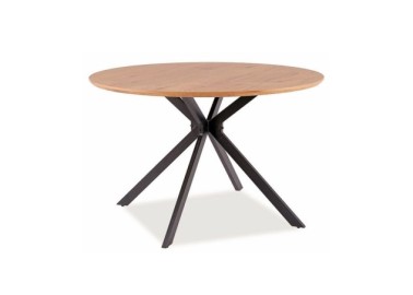 Apvalus stalas Signal Aster su juodomis, neįprasto dizaino kojomis