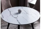 Apvalus stalas Signal Ideal su baltu marmuro imitacijos stalviršiu