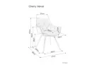 Kėdė Signal Cherry Velvet brėžinys