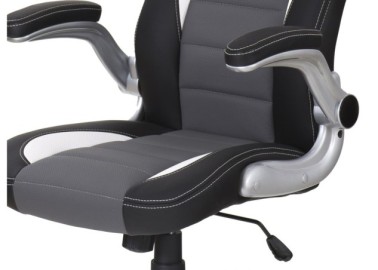 Biuro kėdė Halmar Lotus juodos, pilkos ir baltos spalvos