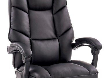 Biuro kėdė Halmar Alvin juodos spalvos su kojų atrama