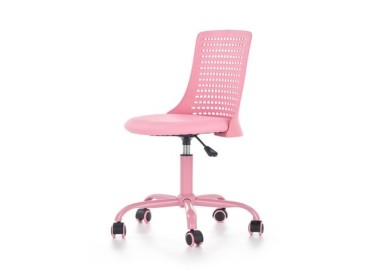 Kėdė su ratukais Halmar Pure rožinės spalvos