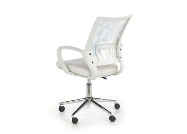 Kėdė su ratukais Halmar Ibis Butterfly baltos spalvos