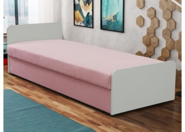 Minimalistinio dizaino praktiška kušetė vaikų kambariui rožinės spalvos