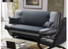 Stilinga ir praktiška sofa-lova su pagalvėlėmis šviesiai ir tamsiai pilkos spalvos