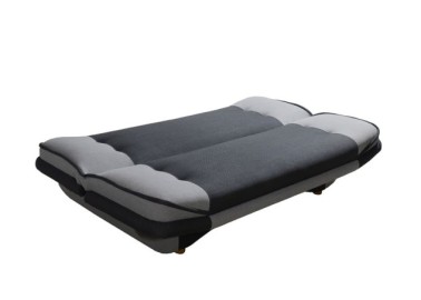 Stilinga ir praktiška sofa-lova su pagalvėlėmis išskleista