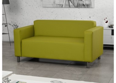 Modernaus dizaino, solidi ir stilinga dvivietė sofa žalios spalvos