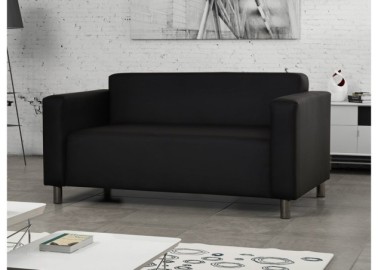 Modernaus dizaino, solidi ir stilinga dvivietė sofa juodos spalvos