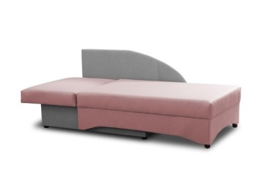 Dailus, patogus ir kompaktiškas išskleidžiamas miegamasis fotelis su pagalvėle rožinės ir pilkos spalvos miegojimo funkcija