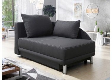 Kompaktiškas ir patogus miegamasis fotelis su pagalvėlėmis tamsiai pilkos spalvos ROB-LAU