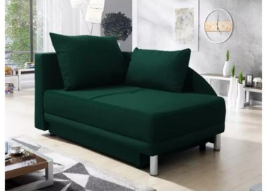 Kompaktiškas ir patogus miegamasis fotelis su pagalvėlėmis žalios spalvos ROB-LAU