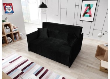 Žavingas modernaus dizaino patogus ir praktiškas miegamasis fotelis juodos spalvos