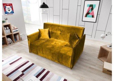 Žavingas modernaus dizaino patogus ir praktiškas miegamasis fotelis garstyčių spalvos