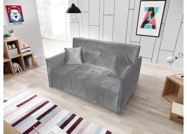 Žavingas modernaus dizaino patogus ir praktiškas miegamasis fotelis pilkos spalvos