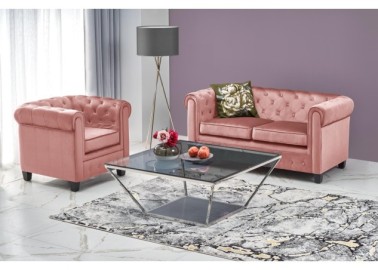 ERIKSEN  leisure armchair pink  black2