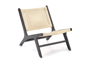 FODEN leisure chair black  natural1