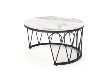 FORMOSA set of 2 coffee tables white marble5