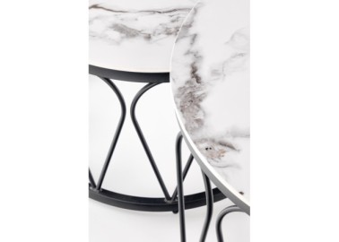 FORMOSA set of 2 coffee tables white marble8