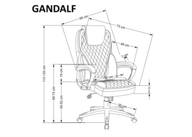 GANDALF chair black  grey3