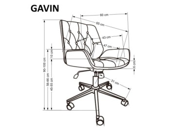 GAVIN chair walnut  black4