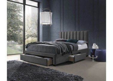 GRACE bed with drawers color grey0