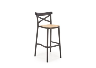 H111 bar stool black  natural0