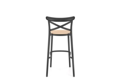 H111 bar stool black  natural1