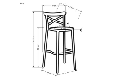 H111 bar stool black  natural5
