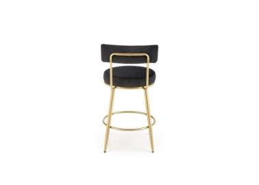 H115 bar stool black  gold1