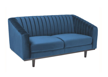 Sofa Signal Asprey 2 Velvet bluvel 86 mėlynos spalvos