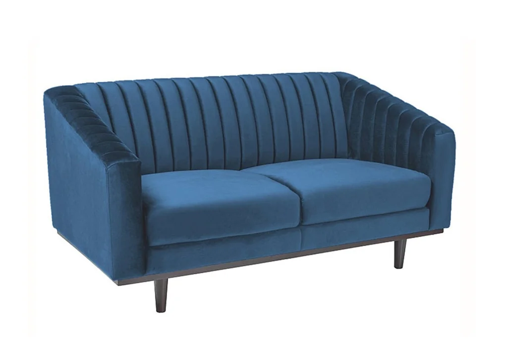 Sofa Signal Asprey 2 Velvet bluvel 86 mėlynos spalvos