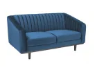 Sofa Signal Asprey 2 Velvet bluvel 86 mėlynos spalvos