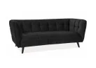 Trivietė sofa Signal Castello 3 velvet Bluvel 19 juodos spalvos