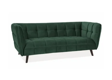 Trivietė sofa Signal Castello 3 velvet Bluvel 78 žalios spalvos