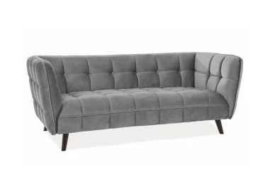 Trivietė sofa Signal Castello 3 velvet Bluvel 14 pilkos spalvos