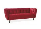Trivietė sofa Signal Castello 3 velvet Bluvel 59 bordo spalvos