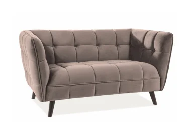 Dvivietė sofa Signal Castello 2 velvet Bluvel 28 smėlio spalvos
